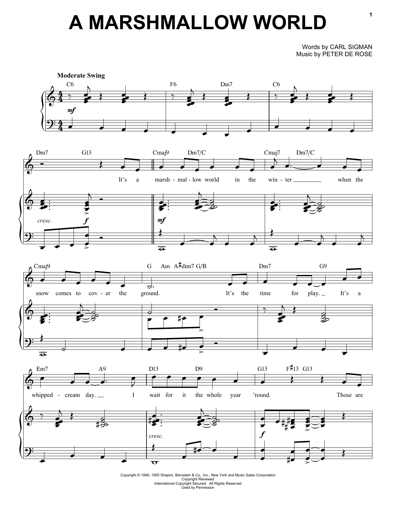 Download Carl Sigman A Marshmallow World [Jazz Version] (arr Sheet Music
