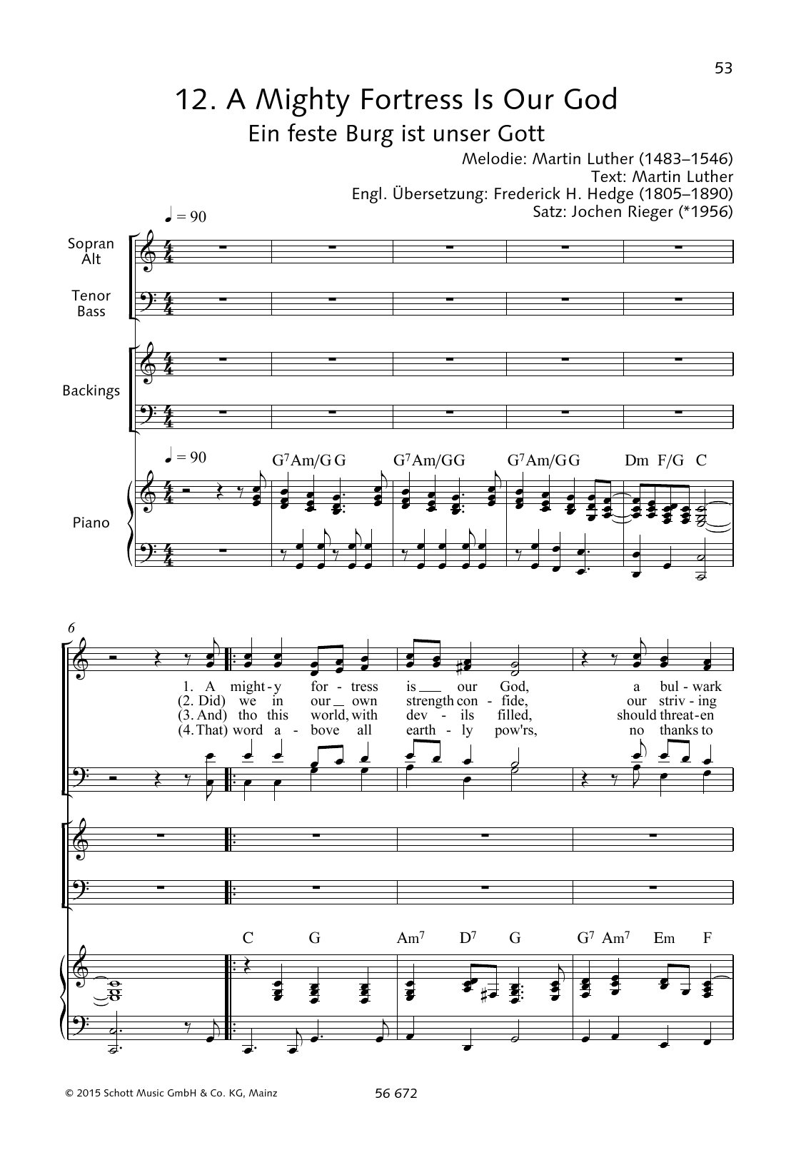 Download Martin Luther A Mighty Fortress Is Our God Sheet Music