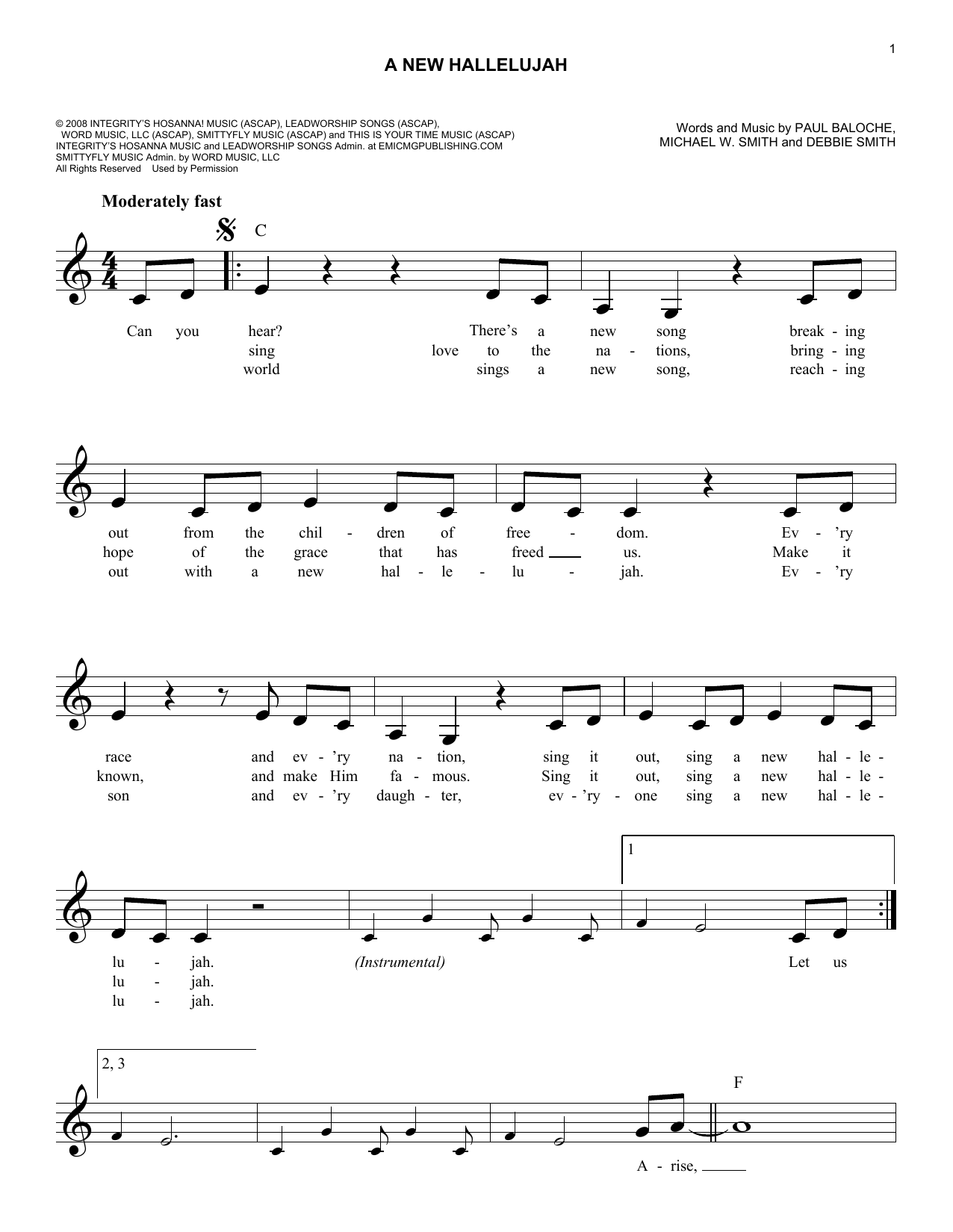 Download Michael W. Smith A New Hallelujah Sheet Music