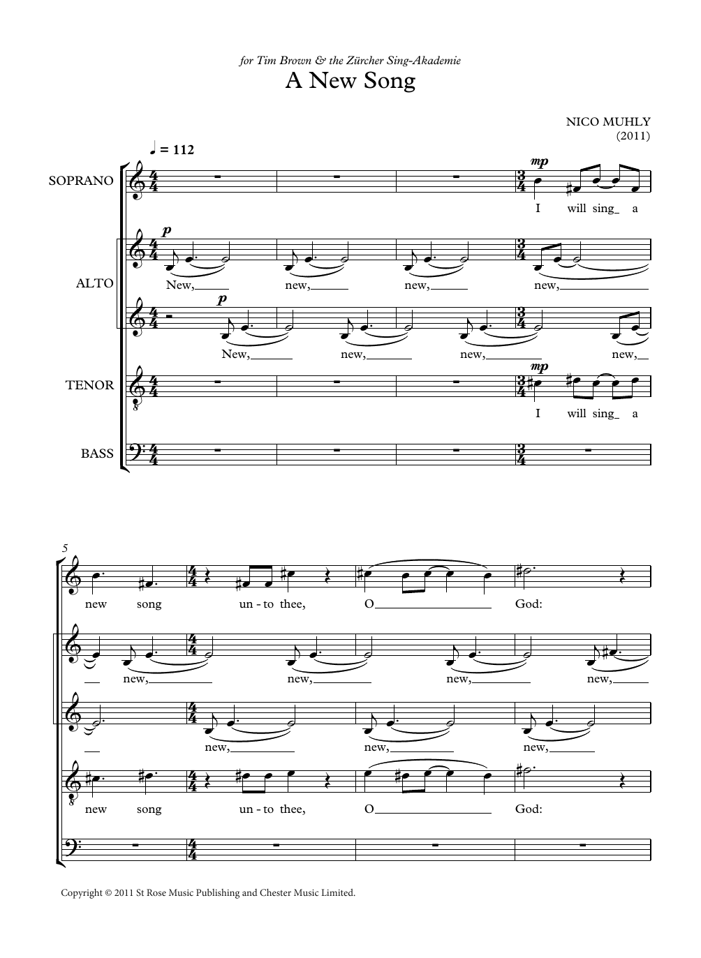 Download Nico Muhly A New Song Sheet Music