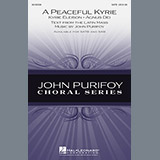 Download or print A Peaceful Kyrie Sheet Music Printable PDF 2-page score for Latin / arranged SATB Choir SKU: 155300.