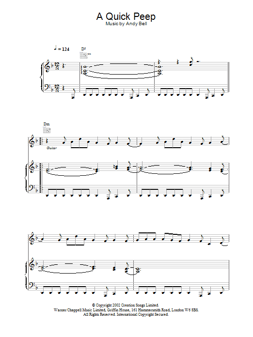 Download Oasis A Quick Peep Sheet Music