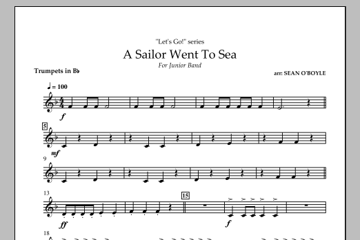 Download Sean O'Boyle A Sailor Went To Sea - Bb Trumpet Sheet Music