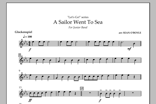 Download Sean O'Boyle A Sailor Went To Sea - Glockenspiel Sheet Music