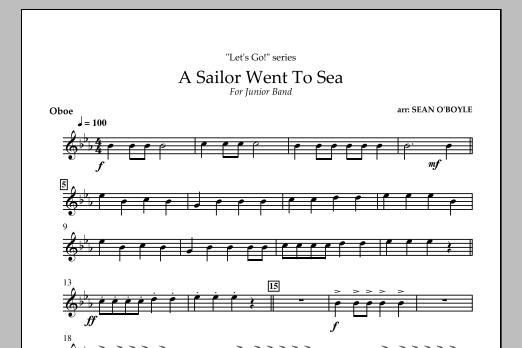 Download Sean O'Boyle A Sailor Went To Sea - Oboe Sheet Music