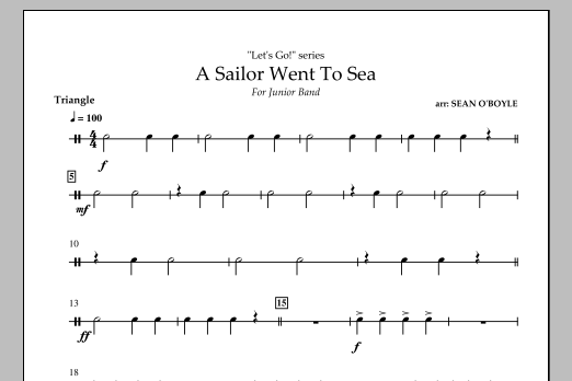 Download Sean O'Boyle A Sailor Went To Sea - Triangle Sheet Music