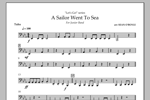 Download Sean O'Boyle A Sailor Went To Sea - Tuba Sheet Music