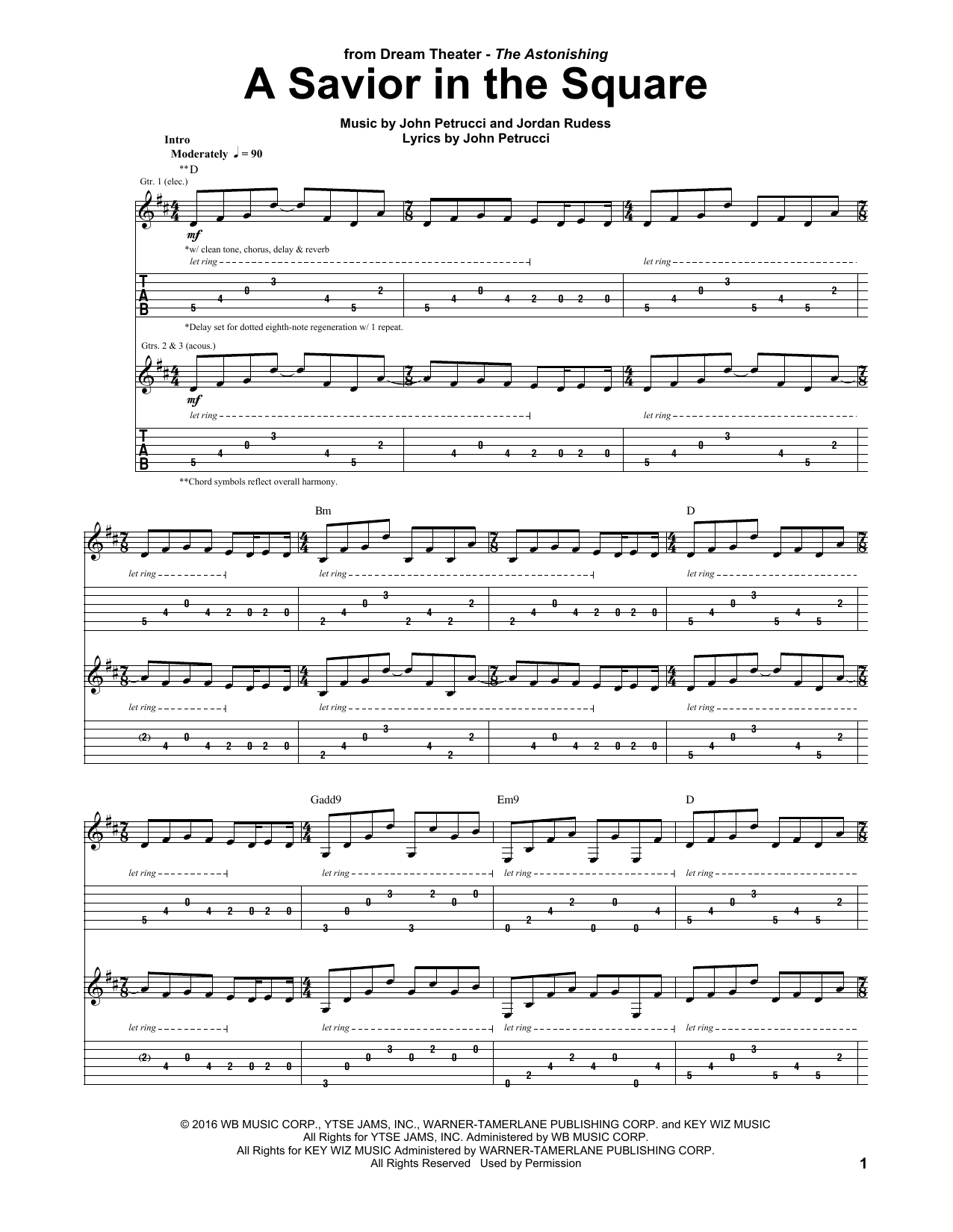 Download Dream Theater A Savior In The Square Sheet Music