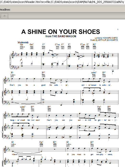 Download Arthur Schwartz A Shine On Your Shoes Sheet Music