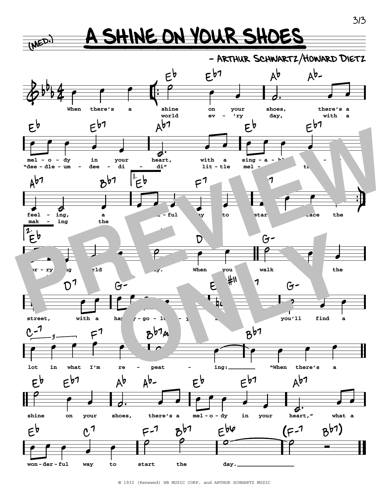 Download Howard Dietz and Arthur Schwartz A Shine On Your Shoes (High Voice) Sheet Music