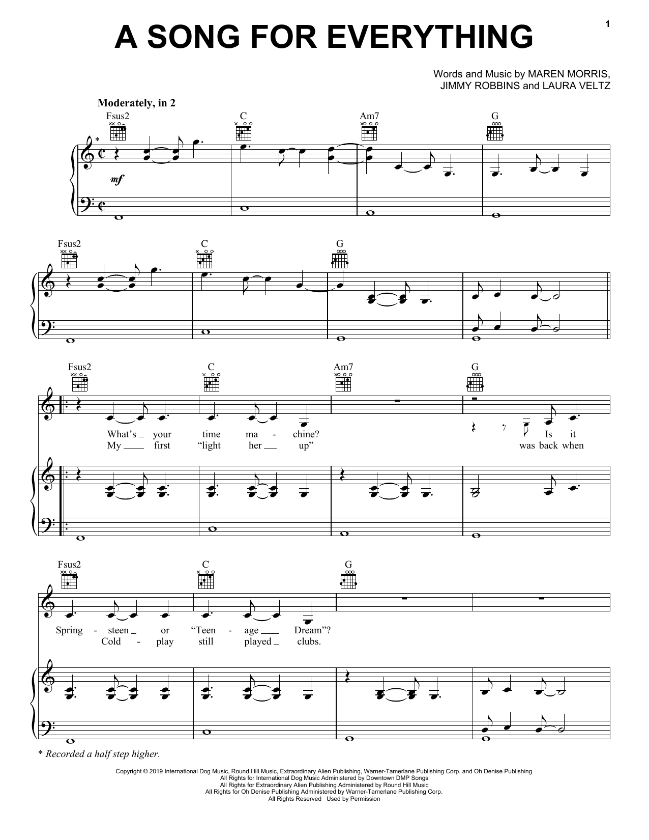 Download Maren Morris A Song For Everything Sheet Music