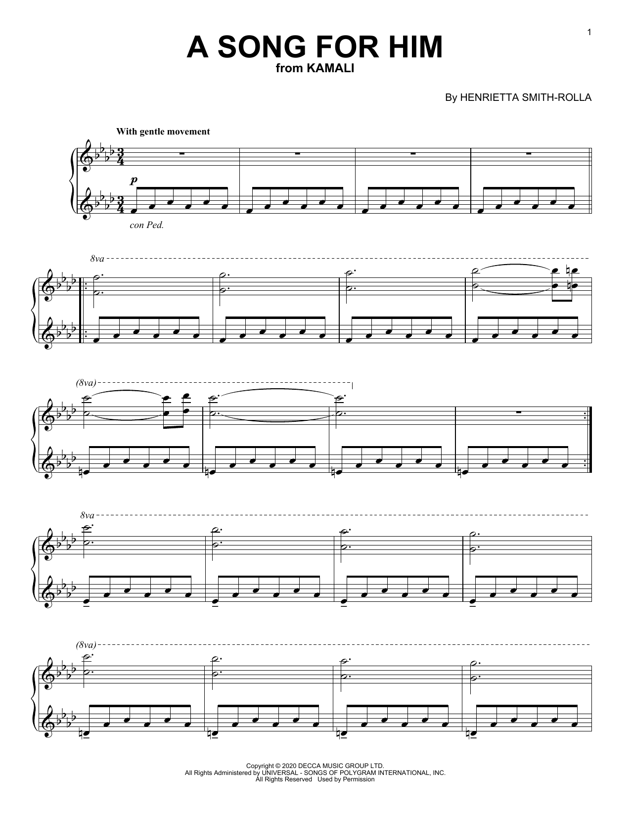 Download Henrietta Smith-Rolla A Song For Him Sheet Music