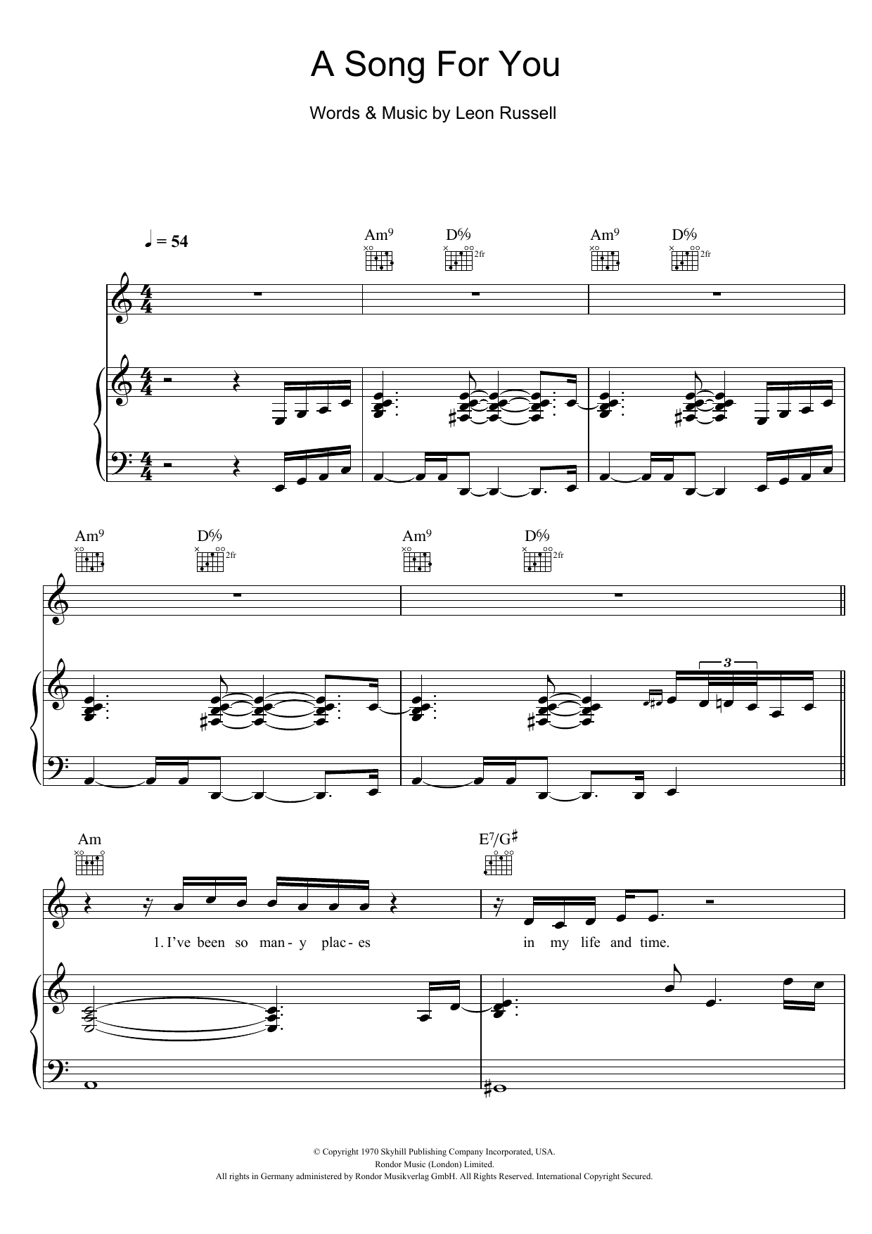 Download Michael Buble A Song For You Sheet Music