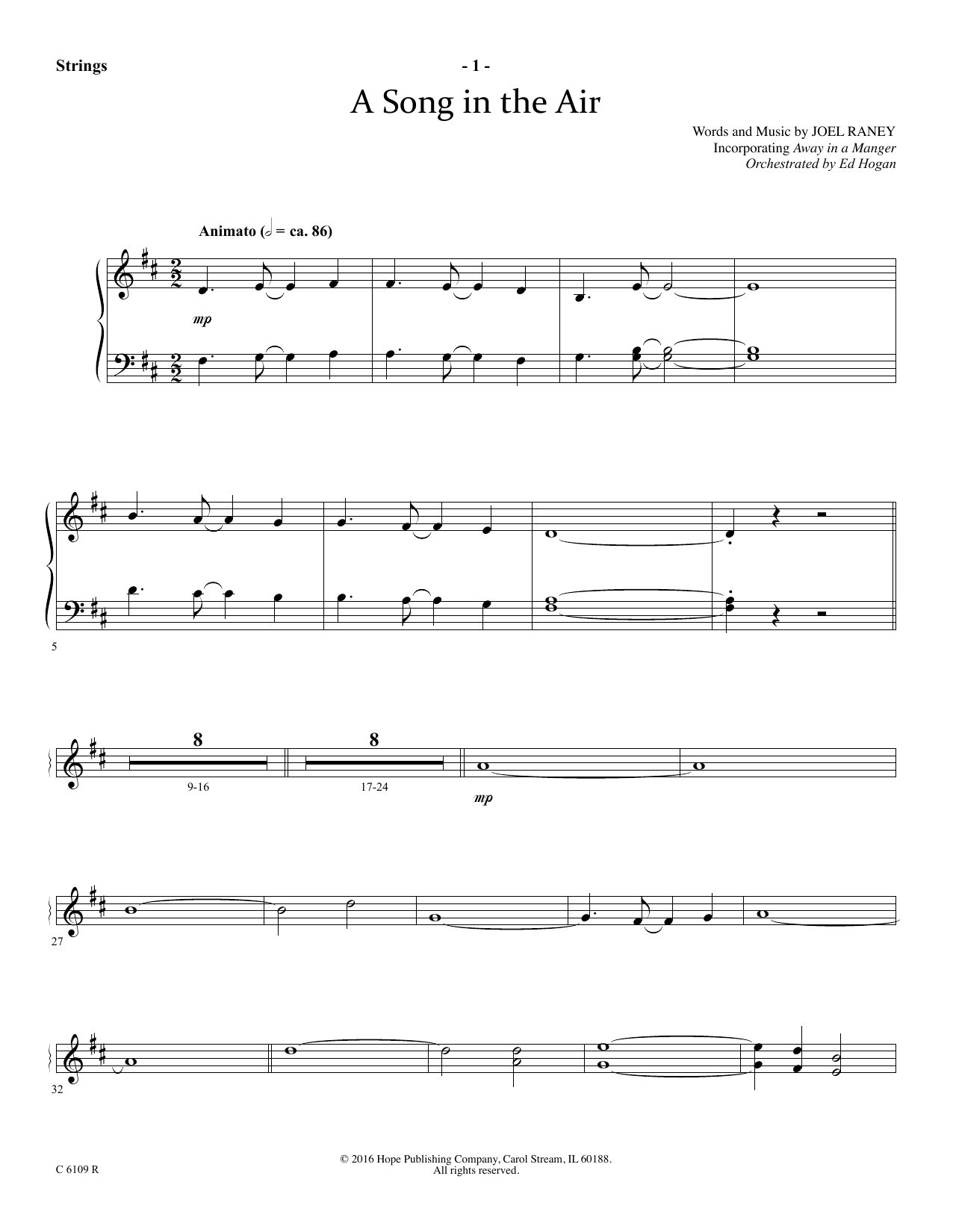 Download Joel Raney A Song In The Air - Keyboard String Red Sheet Music