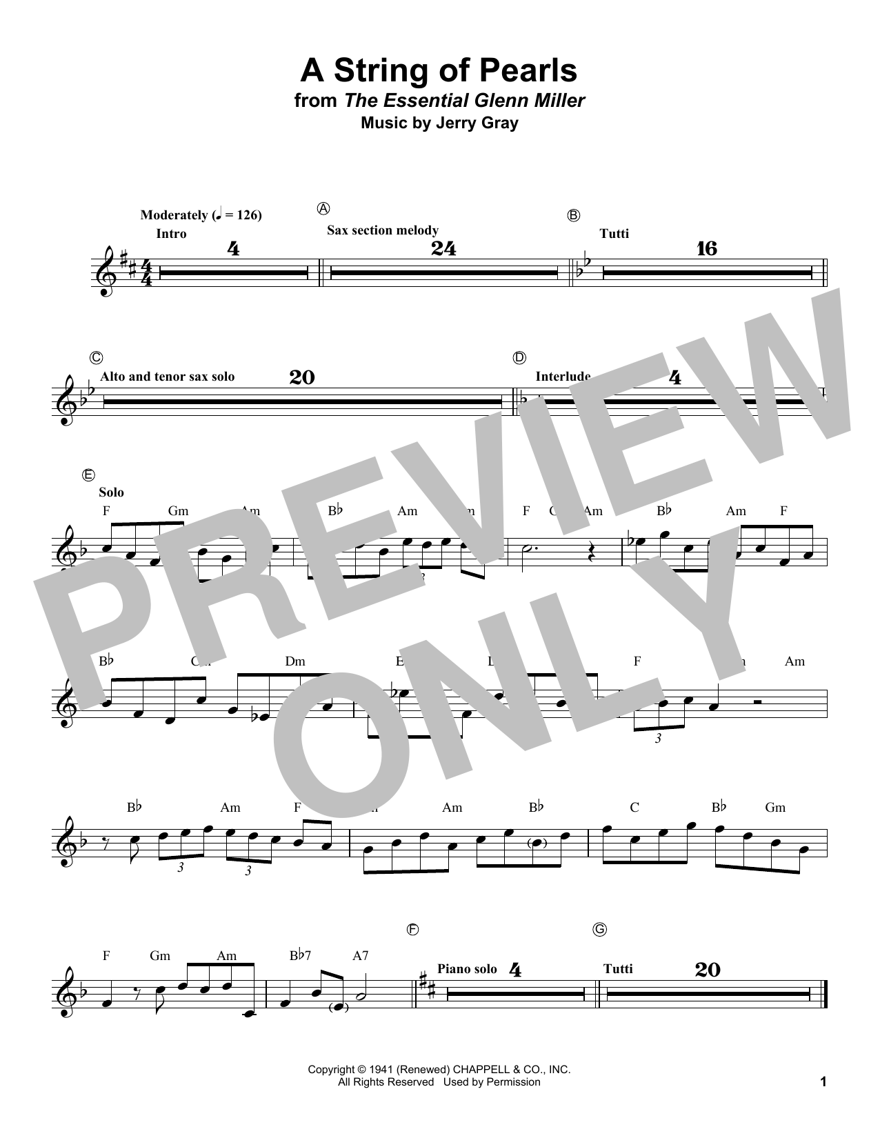 Download Bobby Hackett A String Of Pearls Sheet Music