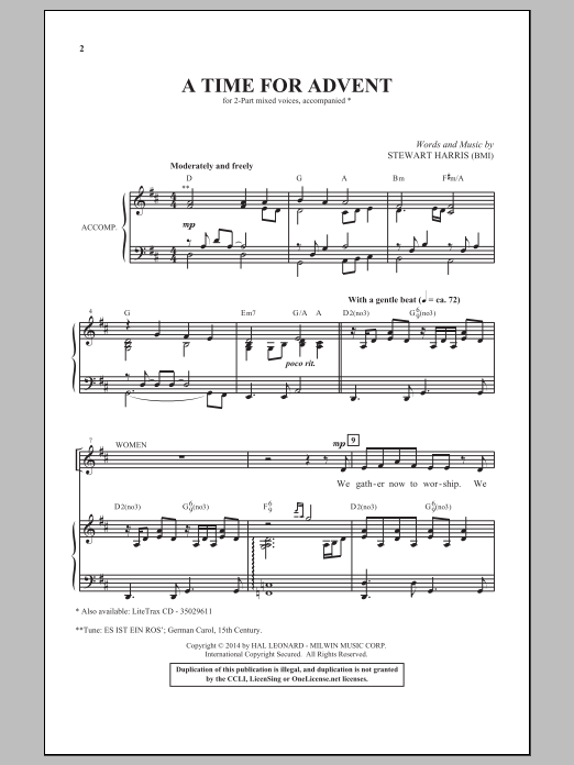 Download Stewart Harris A Time For Advent Sheet Music