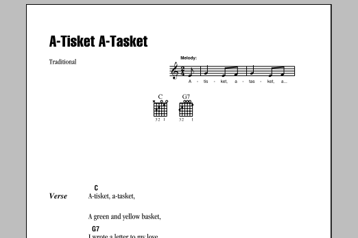 Download Traditional A-Tisket A-Tasket Sheet Music