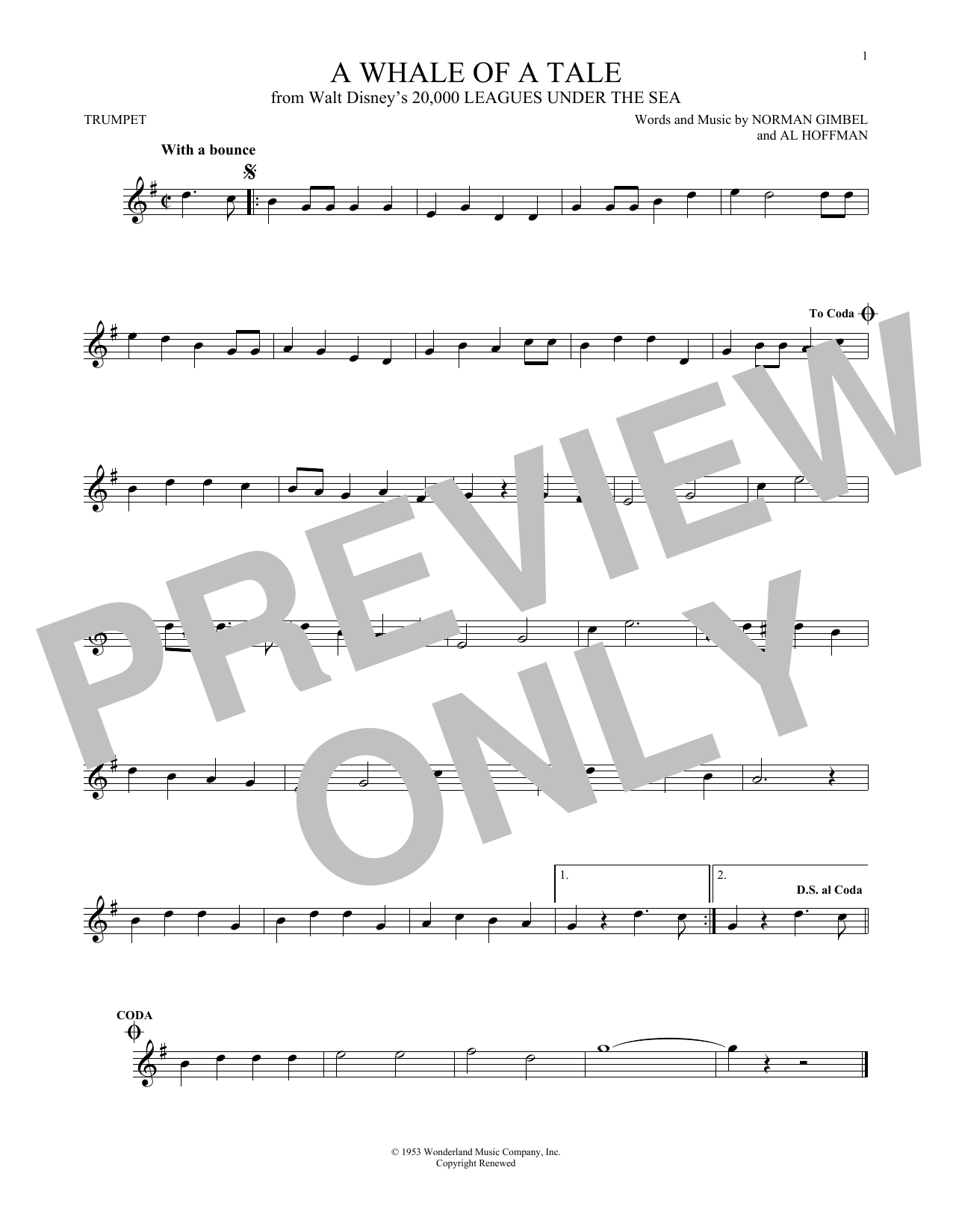 Download Norman Gimbel A Whale Of A Tale Sheet Music