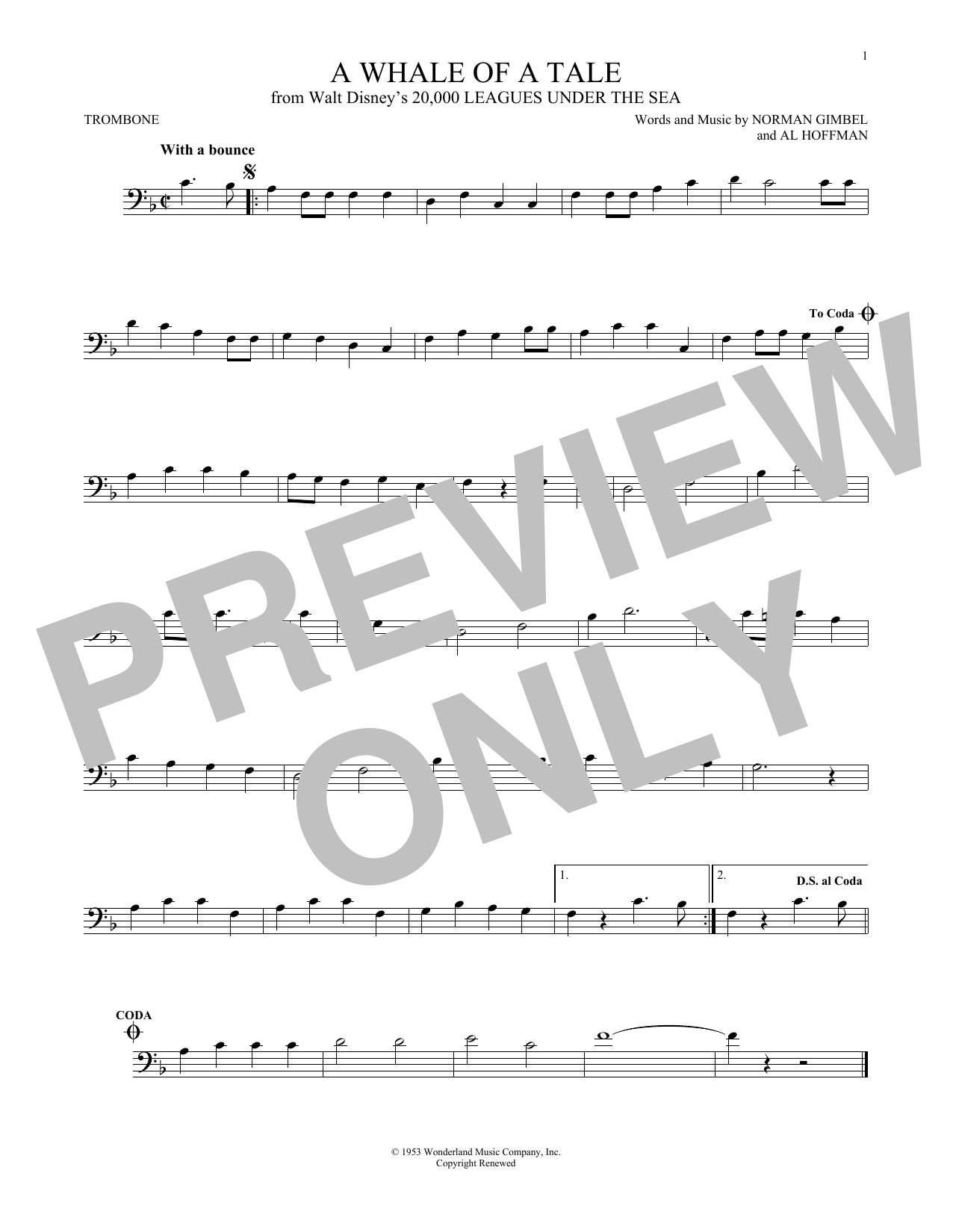 Download Norman Gimbel A Whale Of A Tale Sheet Music