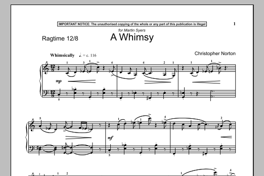 Download Christopher Norton A Whimsy Sheet Music