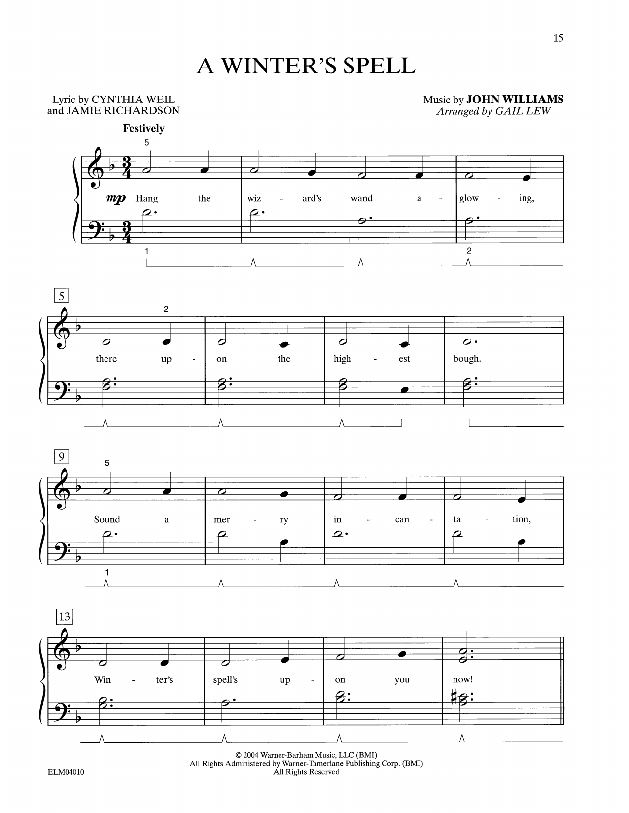 Download John Williams A Winter's Spell (from Harry Potter) (a Sheet Music