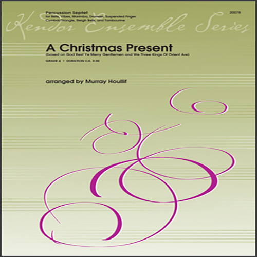 Download Murray Houllif A Christmas Present - Percussion 1 Sheet Music and Printable PDF Score for Percussion Ensemble