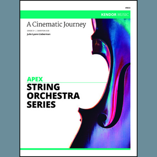 Download or print Julie Lyonn Lieberman A Cinematic Journey - 1st Violin Sheet Music Printable PDF 2-page score for Concert / arranged Orchestra SKU: 354066.
