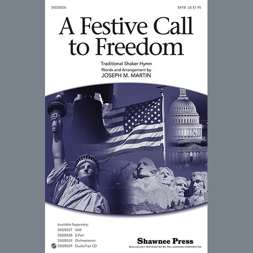 Download Joseph Martin A Festive Call to Freedom - 1st & 2nd Bb Clarinet Sheet Music and Printable PDF Score for Choir Instrumental Pak