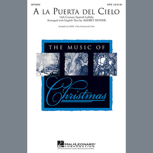Download Traditional A La Puerta Del Cielo (arr. Audrey Snyder) Sheet Music and Printable PDF Score for 3-Part Mixed Choir