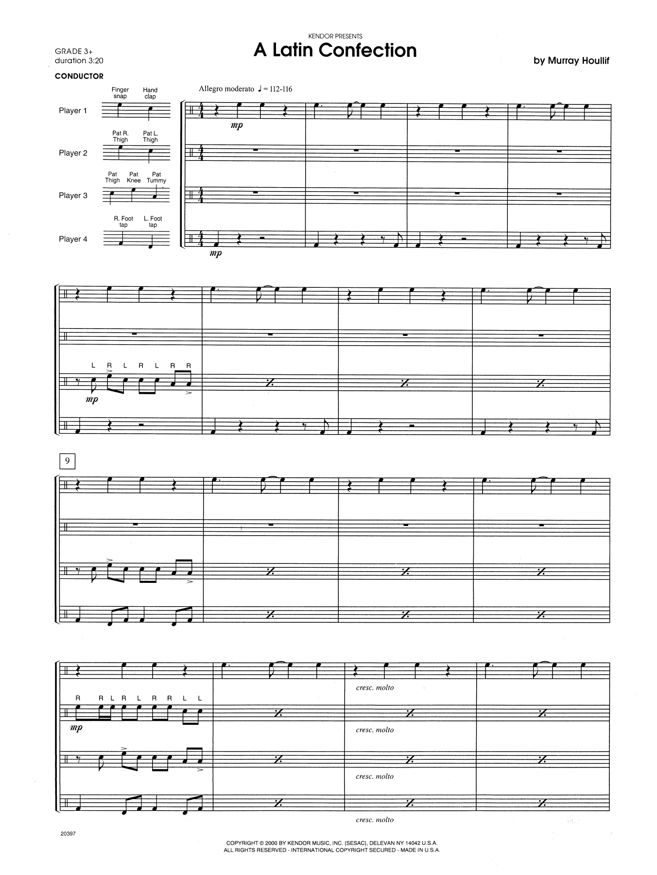 Download Murray Houllif A Latin Confection - Full Score Sheet Music