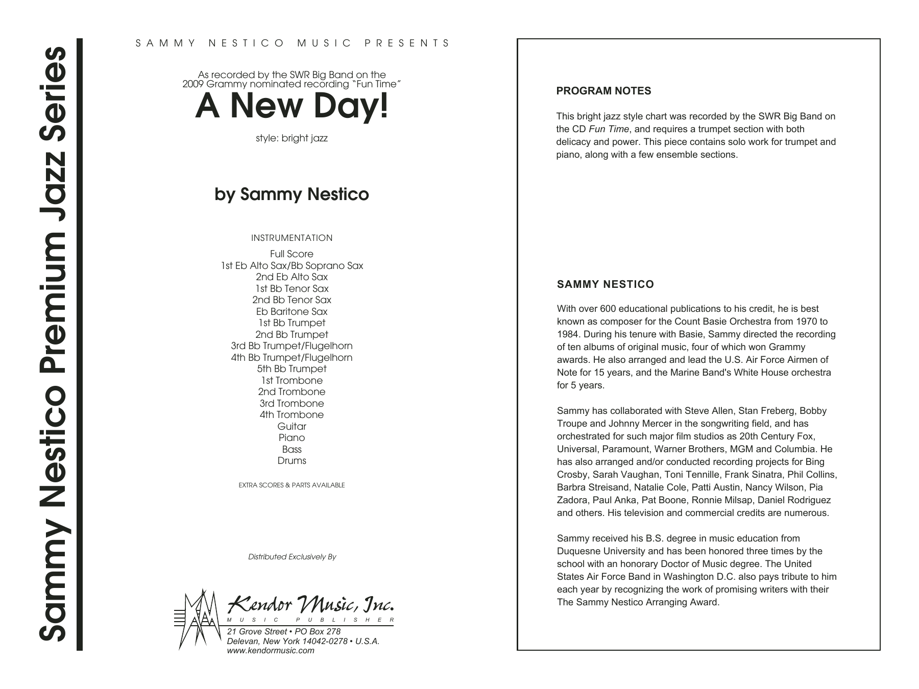 Download Sammy Nestico A New Day! - Full Score Sheet Music