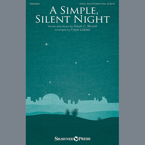 Download Faye López A Simple, Silent Night Sheet Music and Printable PDF Score for Unison Choir