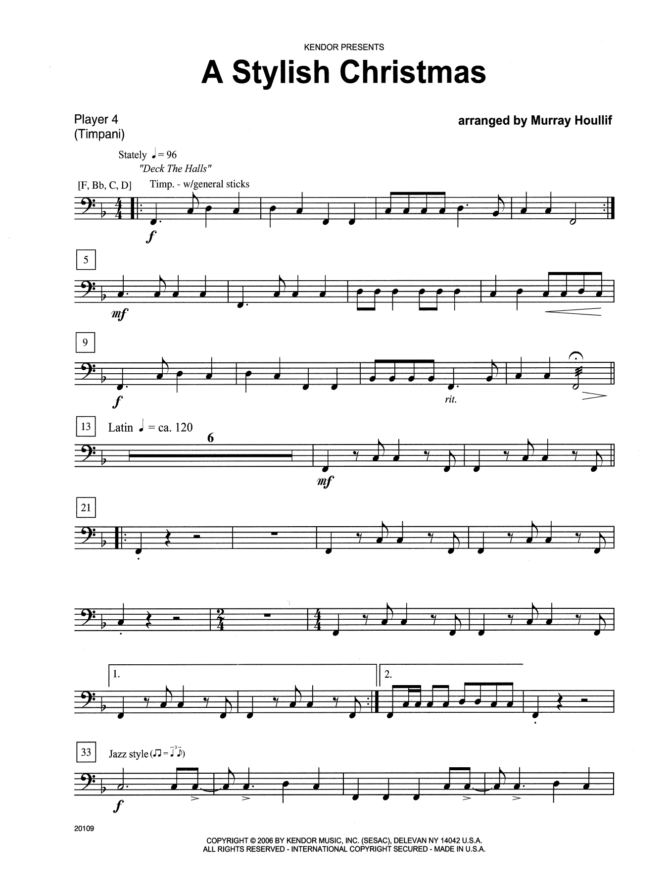 Download Murray Houllif A Stylish Christmas - Percussion 4 Sheet Music