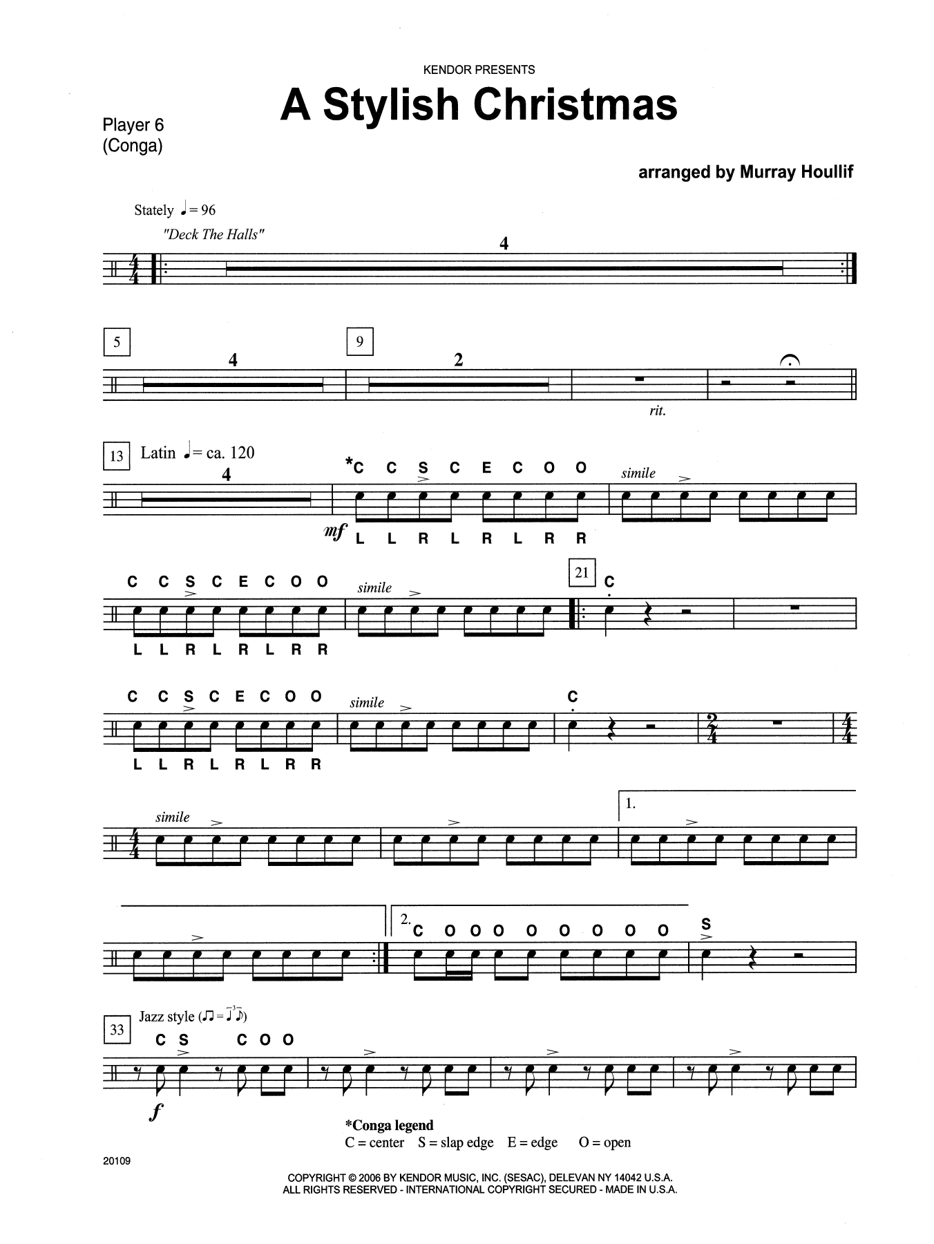 Download Murray Houllif A Stylish Christmas - Percussion 6 Sheet Music