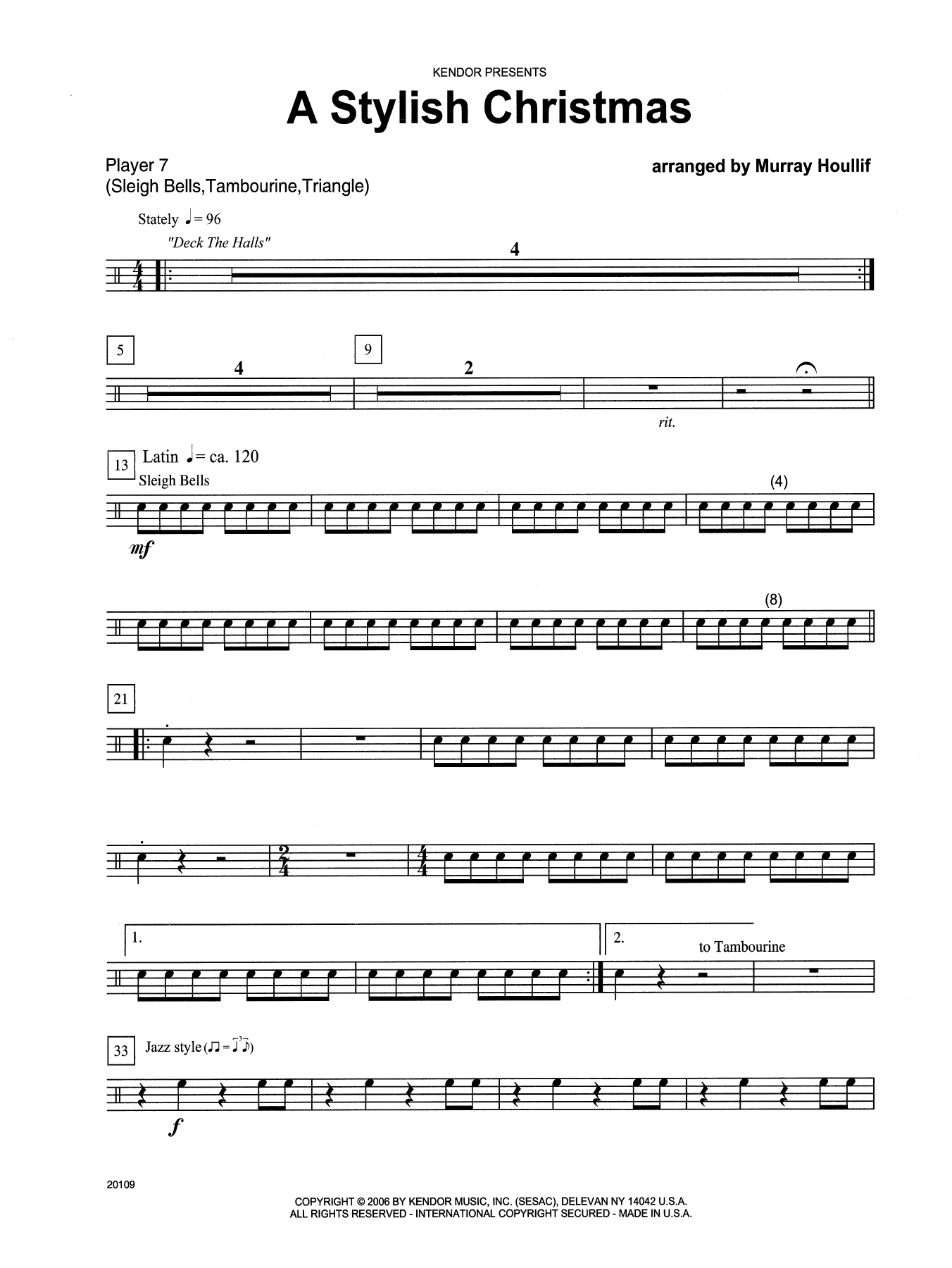 Download Murray Houllif A Stylish Christmas - Percussion 7 Sheet Music