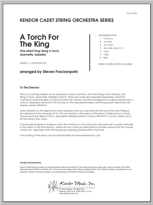 Download Steve Frackenpohl Torch For The King, A - Full Score Sheet Music