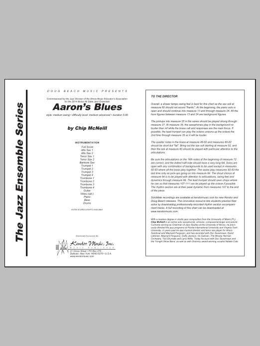 Download McNeill Aaron's Blues - Full Score Sheet Music