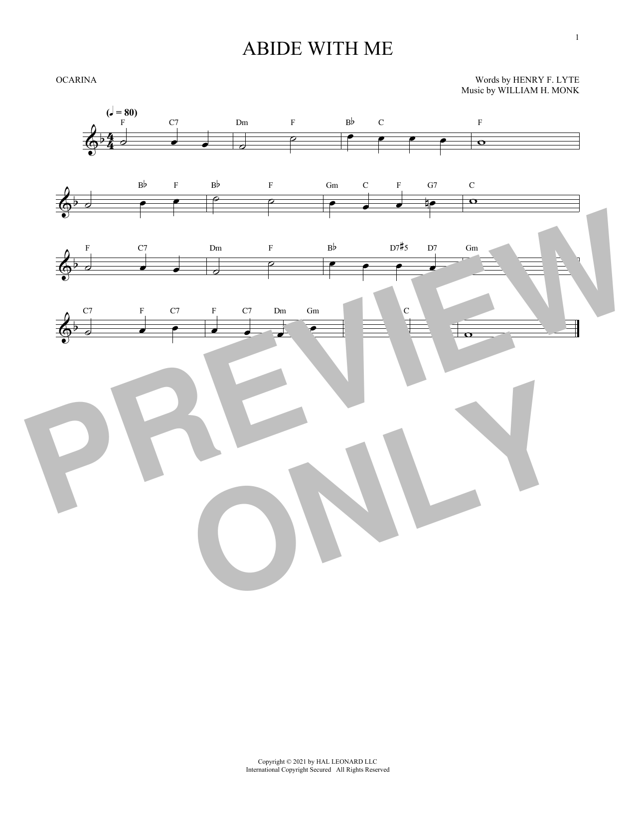 Download Henry F. Lyte Abide With Me (arr. Cris Gale) Sheet Music