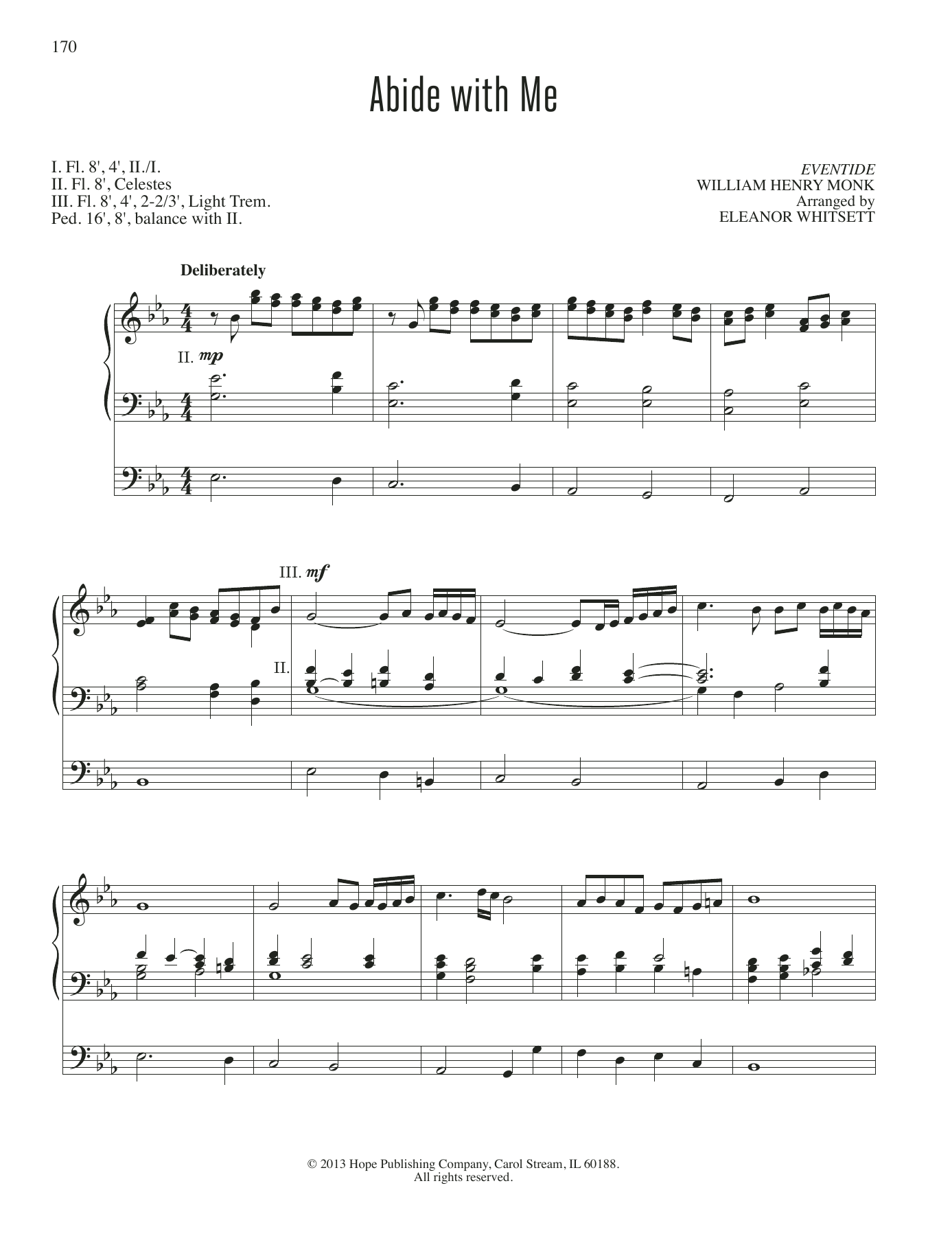 Download Eleanor Whitsett Abide with Me Sheet Music
