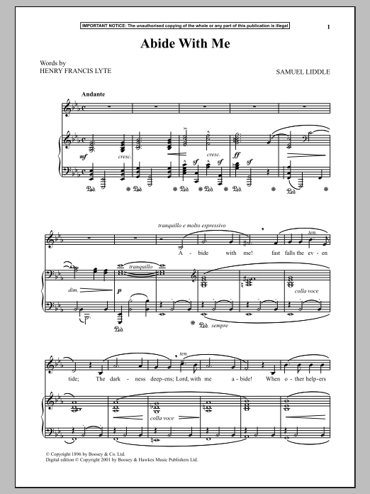 Download Samuel Liddle Abide With Me Sheet Music