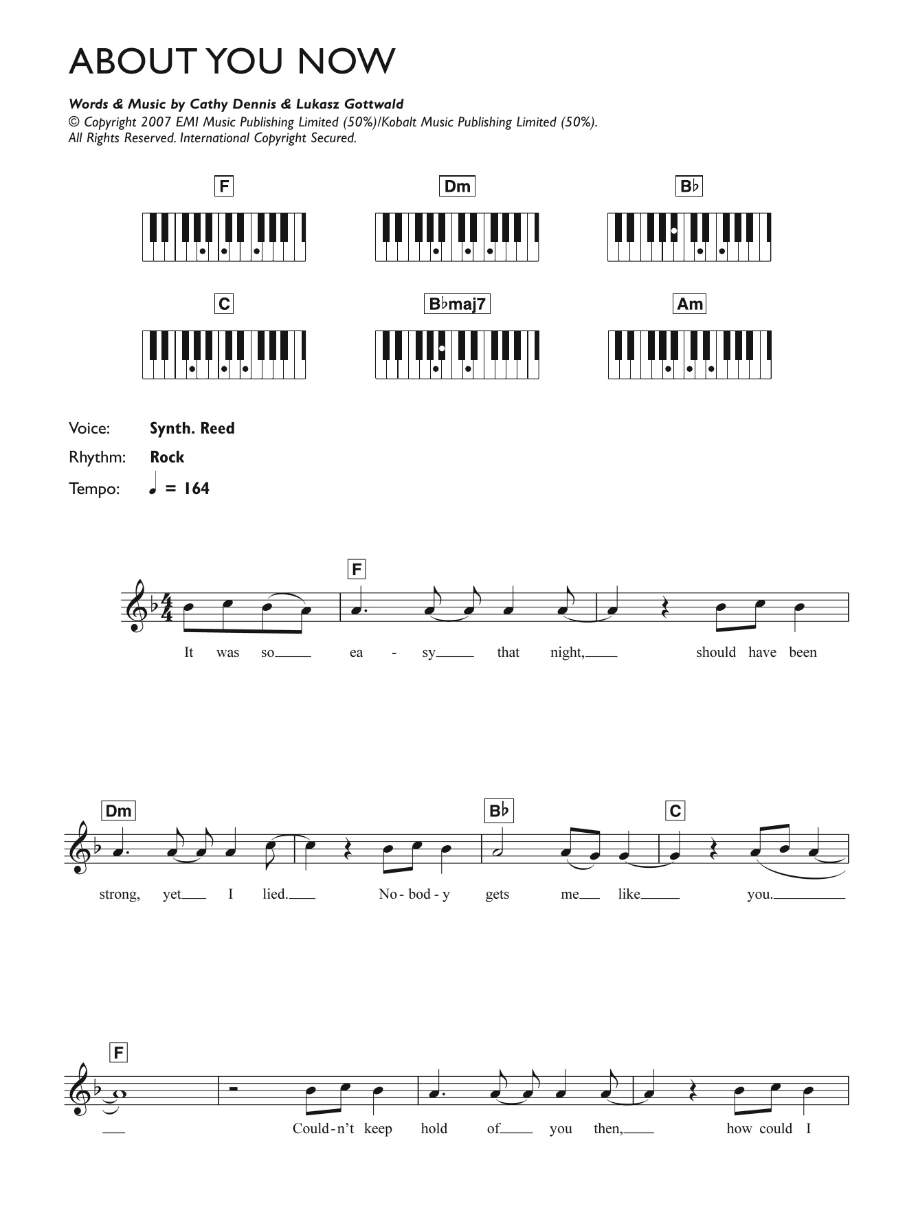 Download Sugababes About You Now Sheet Music