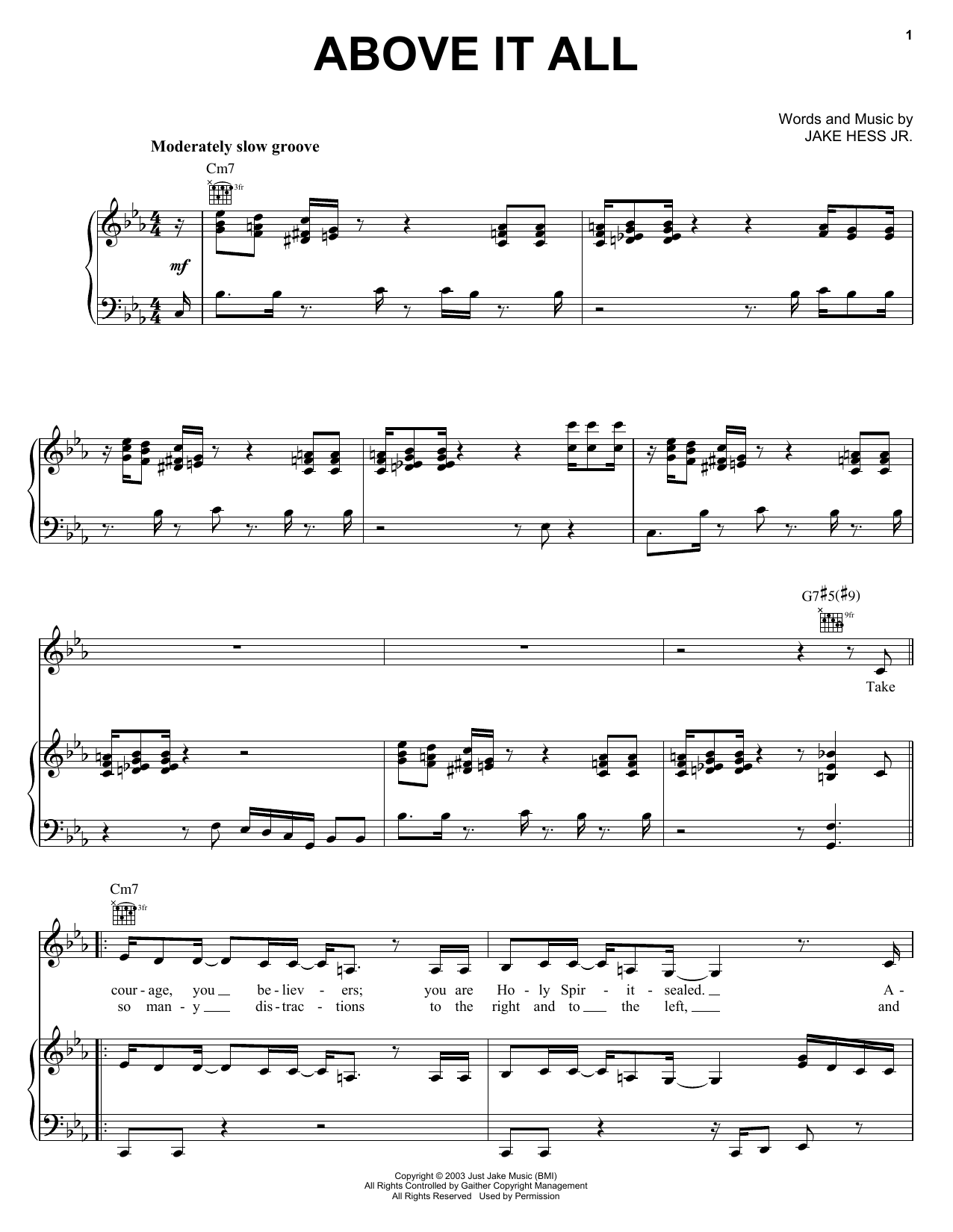 Download The Martins Above It All Sheet Music
