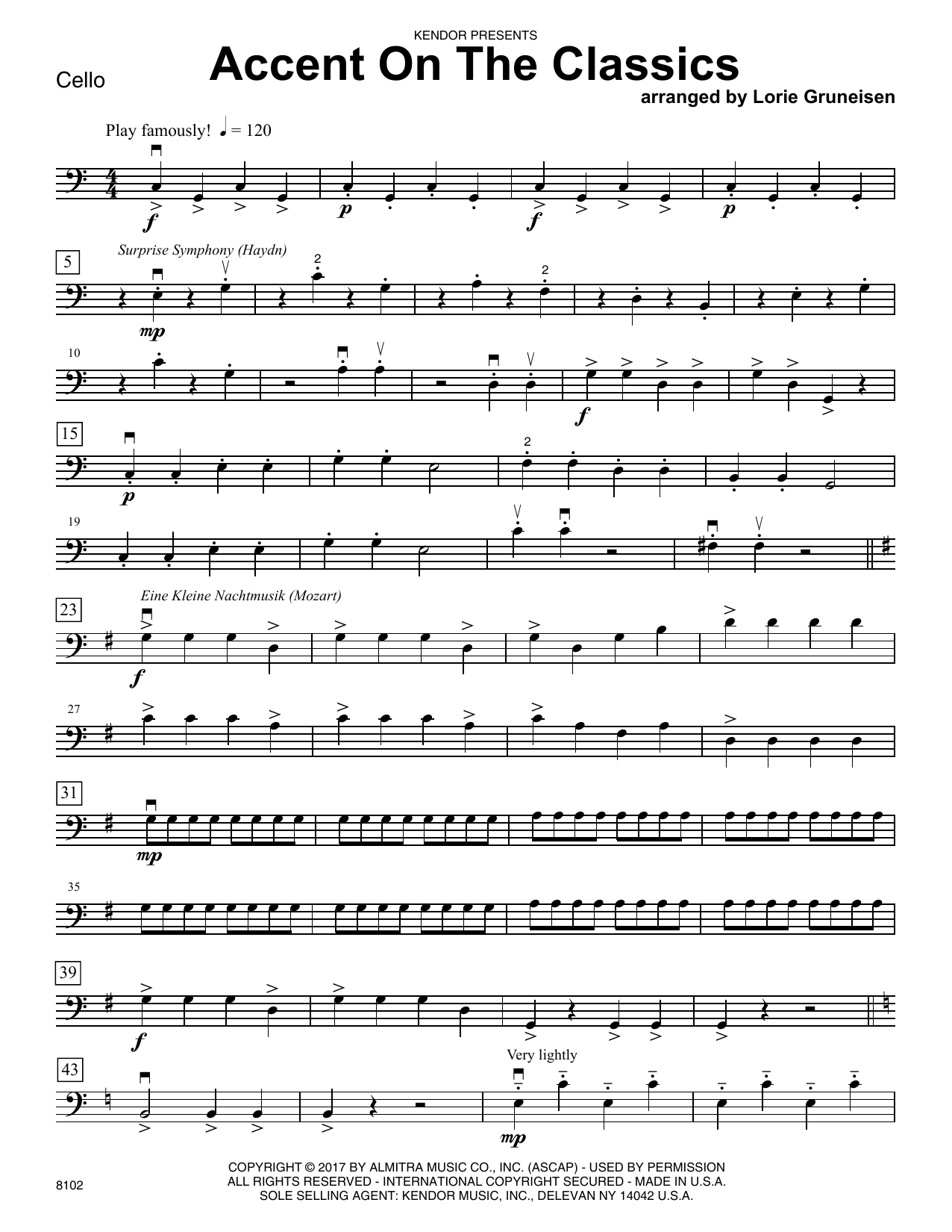 Download Lorie Gruneisen Accent On The Classics - Cello Sheet Music