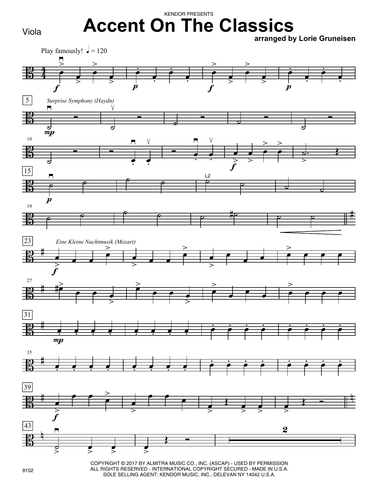 Download Lorie Gruneisen Accent On The Classics - Viola Sheet Music