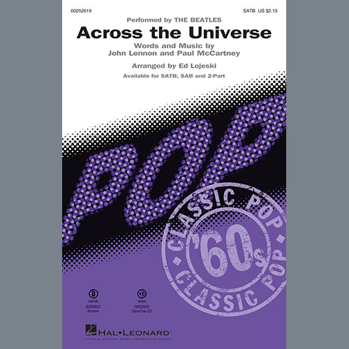 Download Ed Lojeski Across the Universe - Drums Sheet Music and Printable PDF Score for Choir Instrumental Pak