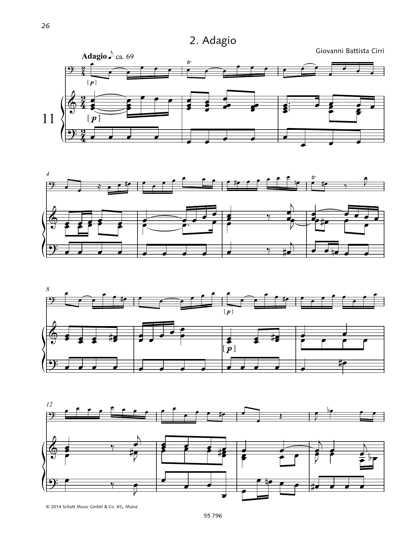 Download Giovanni Battista Cirri Adagio Sheet Music