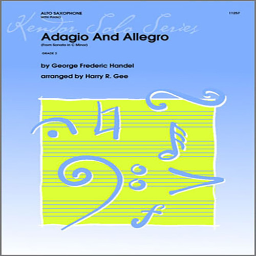 Download or print Harry R. Gee Adagio And Allegro (From Sonata In C Minor) - Solo Eb Alto Saxophone Sheet Music Printable PDF 1-page score for Classical / arranged Woodwind Solo SKU: 336865.