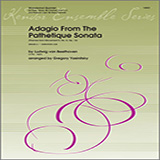 Download or print Adagio From The Pathetique Sonata (Themes From Movement II, No. 8, Op. 13) - Bb Bass Clarinet Sheet Music Printable PDF 2-page score for Classical / arranged Woodwind Ensemble SKU: 354279.