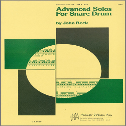 Download John H. Beck Advanced Solos For Snare Drum Sheet Music and Printable PDF Score for Percussion Solo