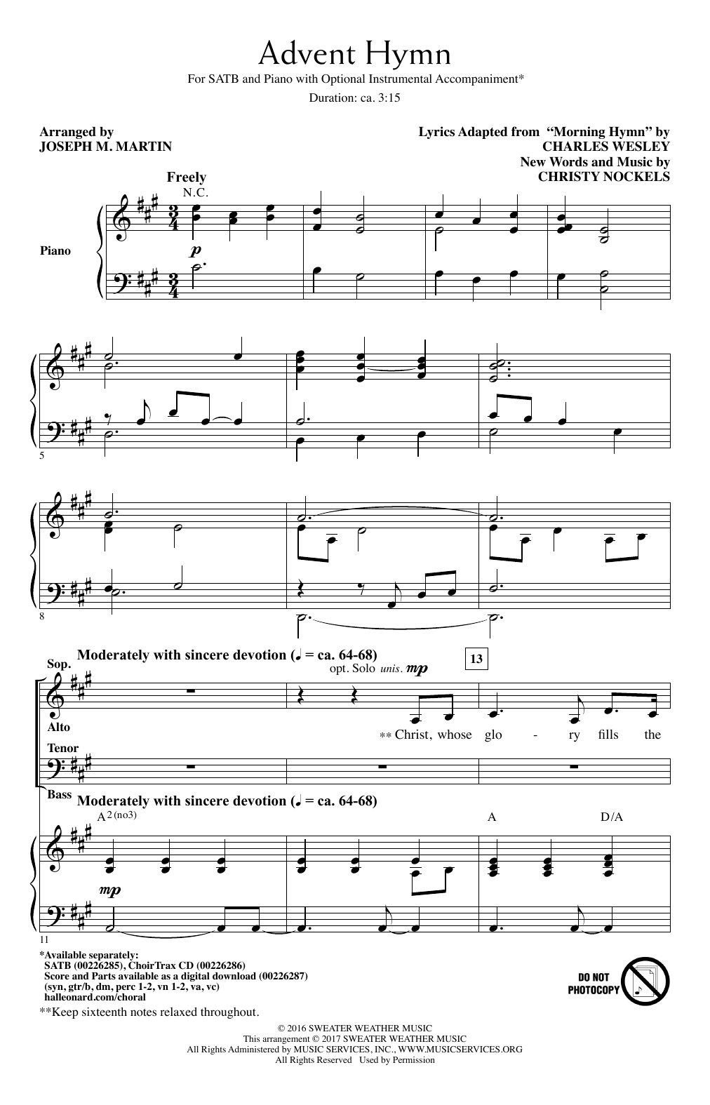 Download Joseph M. Martin Advent Hymn Sheet Music